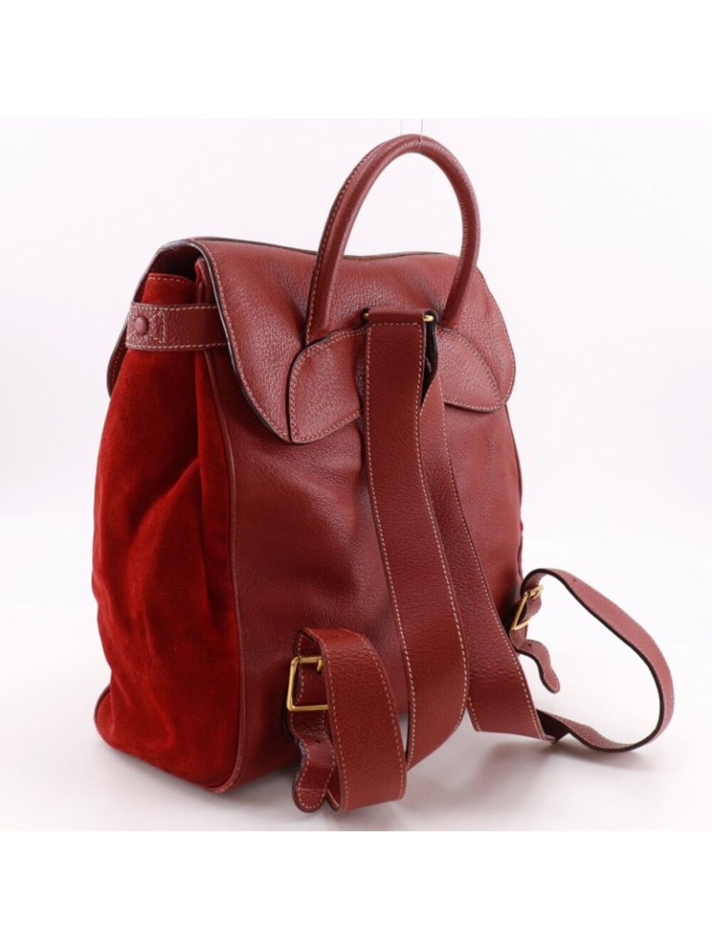 Gucci Vintage x Leather Red Backpack - Picture 3 of 16